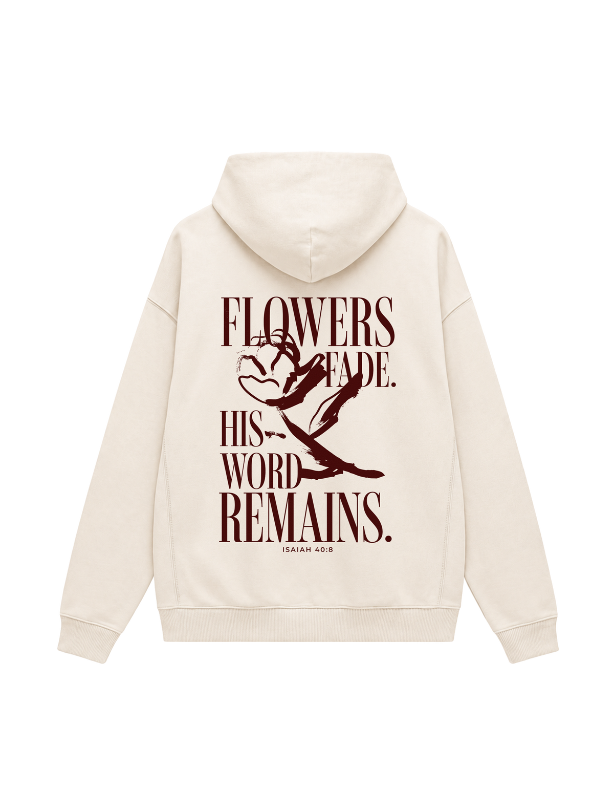OVERSIZED HOODIE HIS WORD REMAINS - slammer-natural-raw-back.png - 1