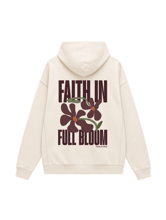 OVERSIZED HOODIE FAITH IN FULL BLOOM WOMAN - slammer-natural-raw-back.png - 1