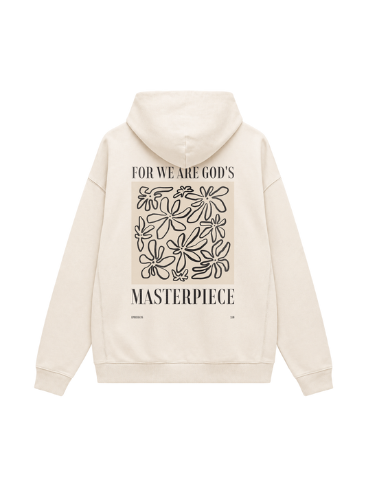 OVERSIZED HOODIE WE ARE GODS MASTERPIECE - slammer-natural-raw-back.png - 1