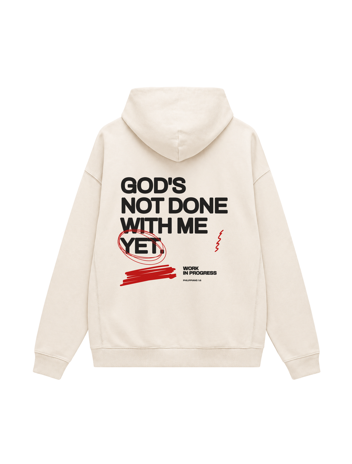 OVERSIZED HOODIE GODS NOT DONE - slammer-natural-raw-back.png - 1