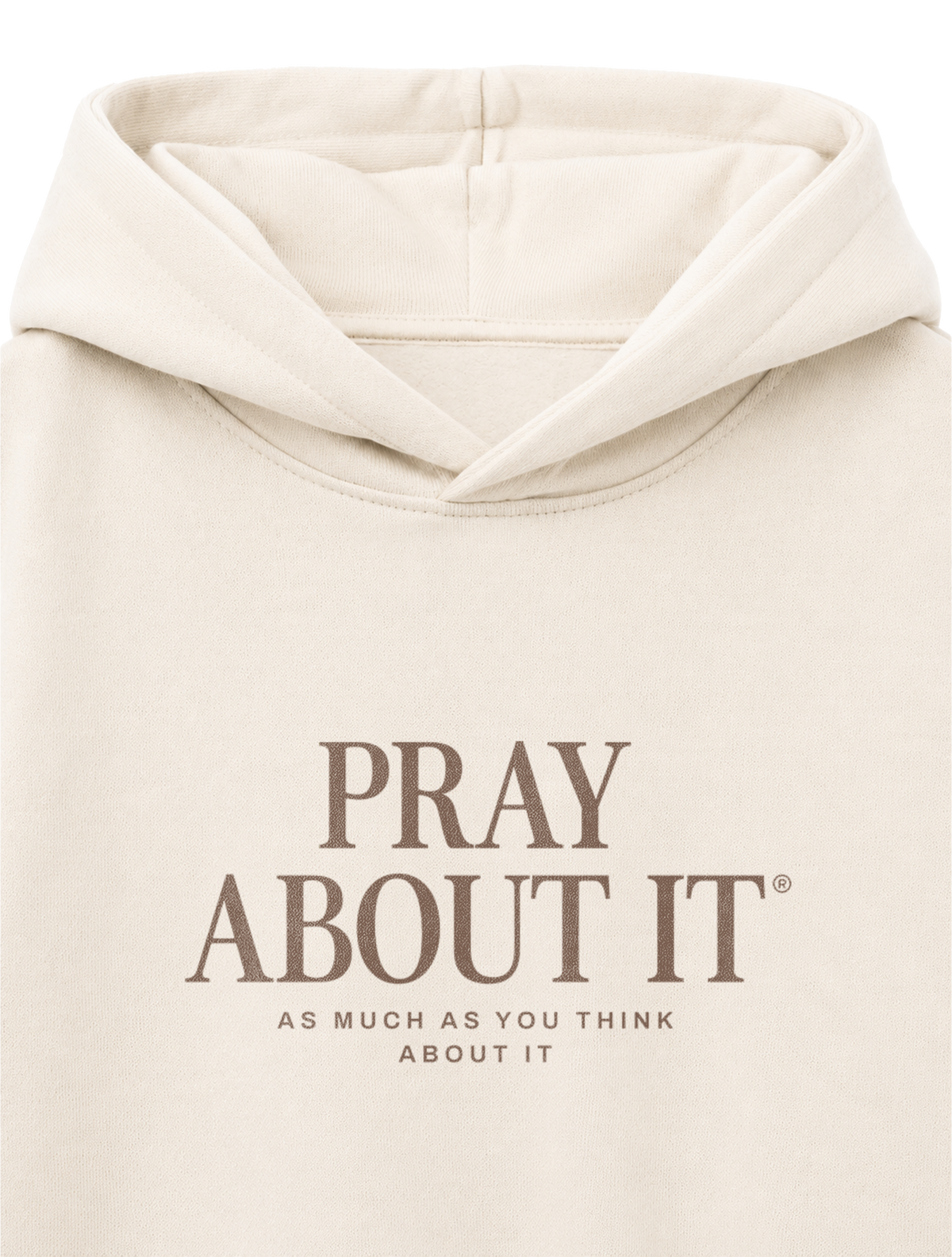 OVERSIZED HOODIE PRAY ABOUT IT - slammer-natural-raw-front-close-1.png - 2