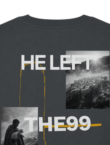RELAXED FIT T-SHIRT HE LEFT THE 99 TO FIND ME - sparker-anthracite-back-close-1.png - 5