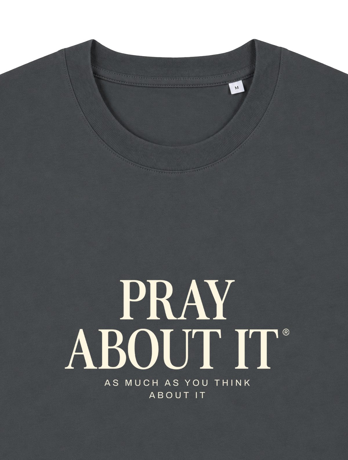 RELAXED FIT T-SHIRT PRAY ABOUT IT - sparker-anthracite-front-close-1.png - 5