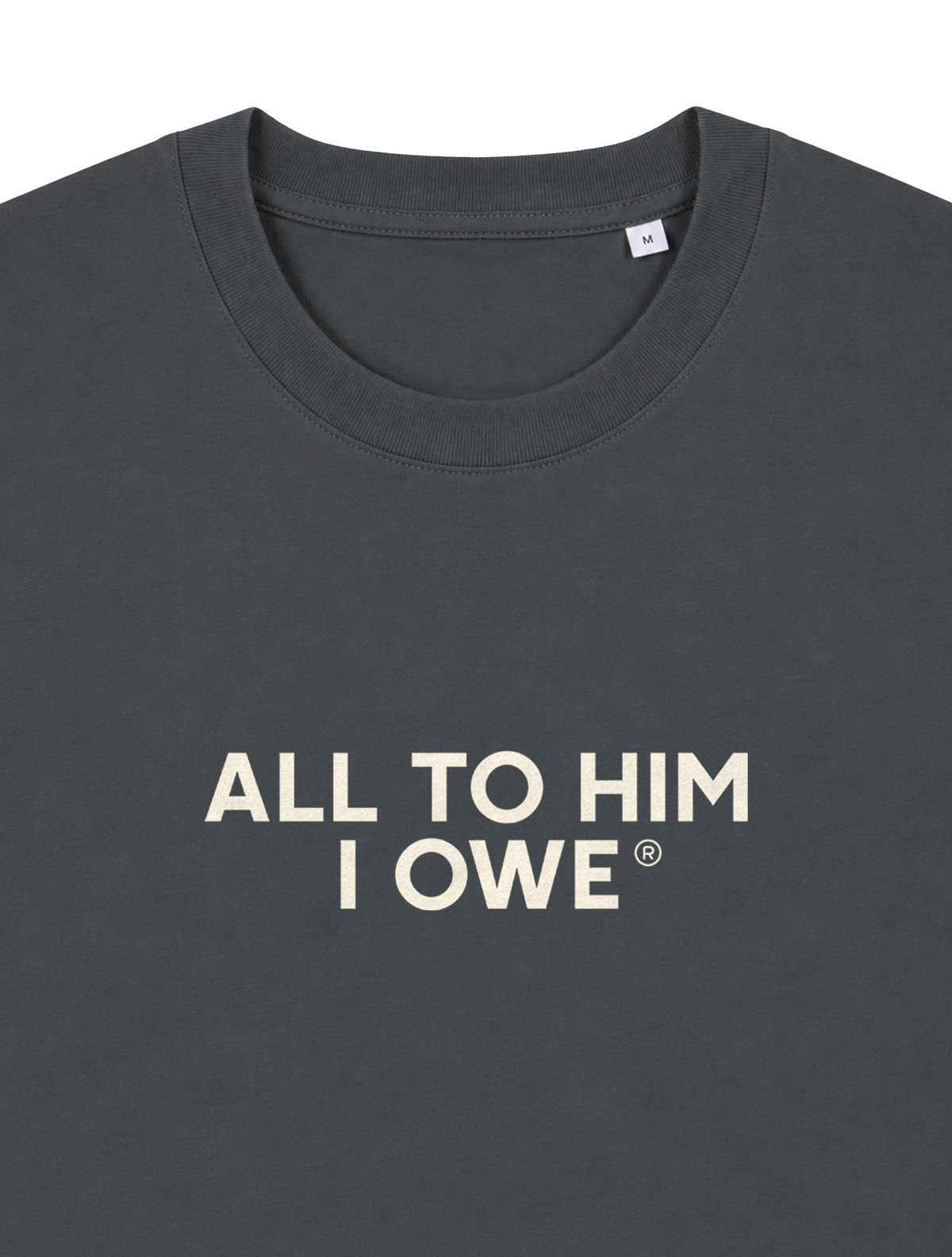 RELAXED FIT T-SHIRT ALL TO HIM I OWE - sparker-anthracite-front-close-1.png - 5