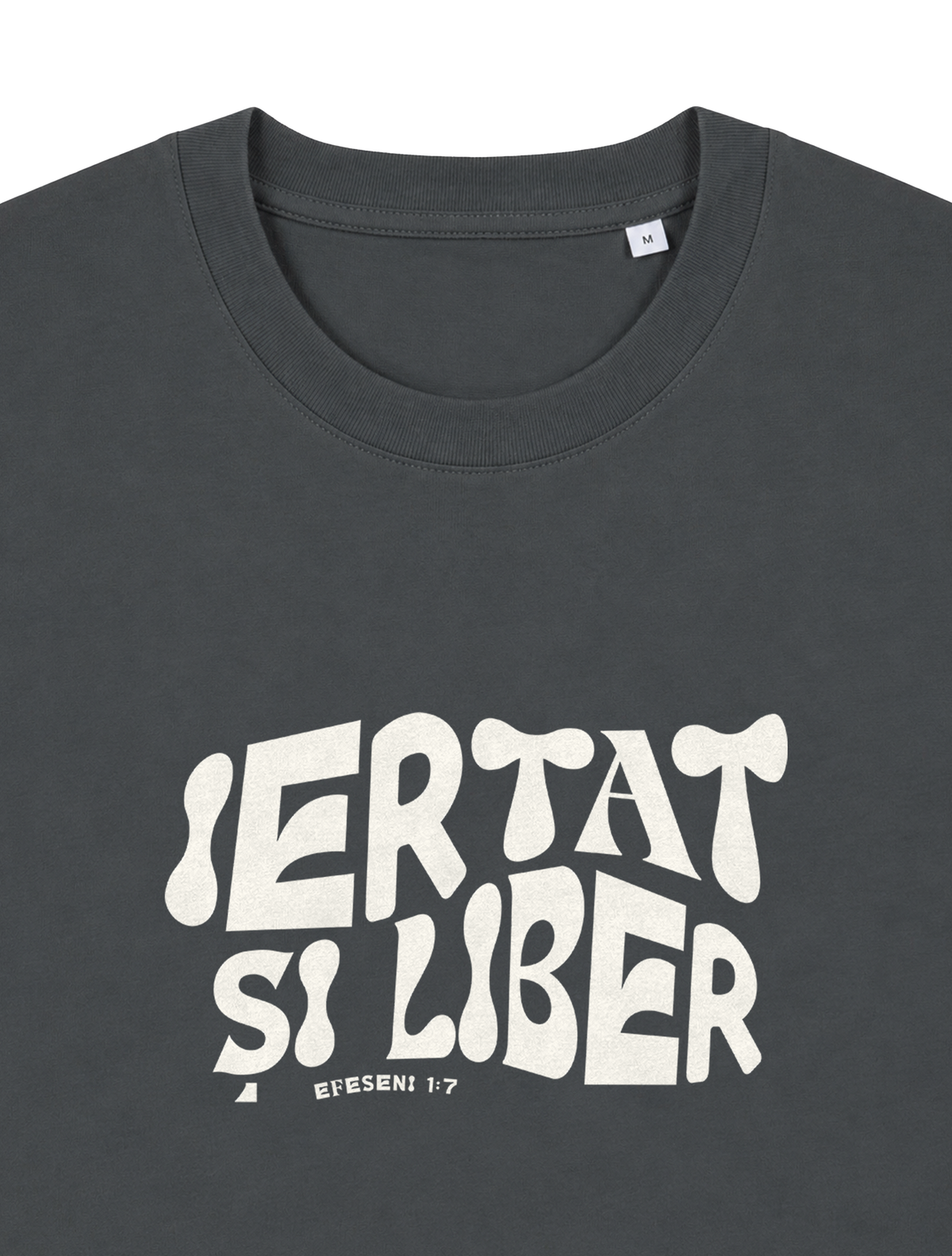 RELAXED FIT T-SHIRT IERTAT SI LIBER - sparker-anthracite-front-close-1.png - 2