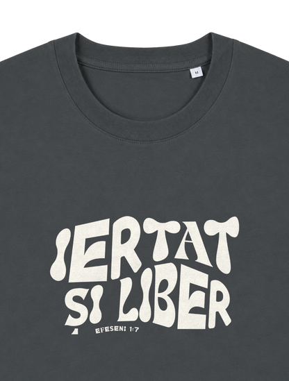 RELAXED FIT T-SHIRT IERTAT SI LIBER - sparker-anthracite-front-close-1.png - 2