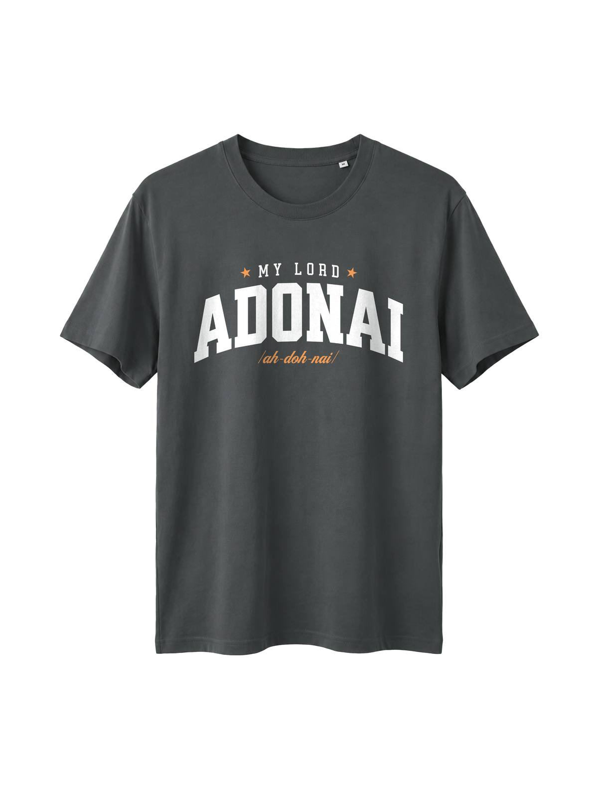 RELAXED FIT T-SHIRT ADONAI - sparker-anthracite-front.png - 5