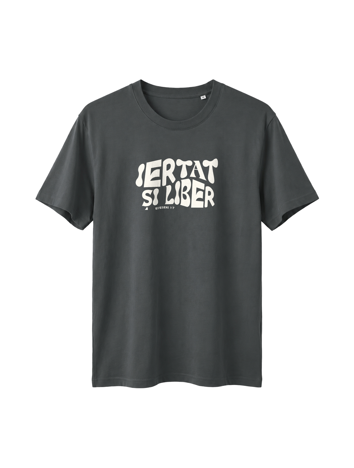 RELAXED FIT T-SHIRT IERTAT SI LIBER - sparker-anthracite-front.png - 1