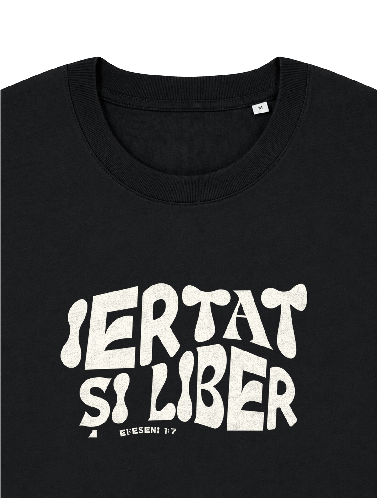 RELAXED FIT T-SHIRT IERTAT SI LIBER - sparker-black-front-close-1.png - 5