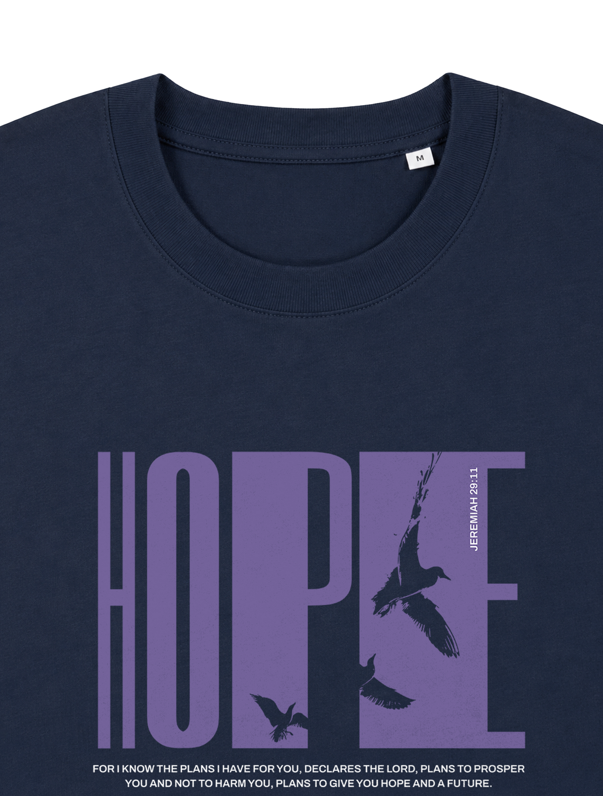 RELAXED FIT T-SHIRT HOPE - sparker-french-navy-front-close-1.png - 2