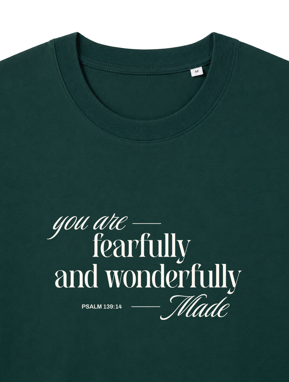 RELAXED FIT T-SHIRT YOU ARE FEARFULLY AND WONDERFULLY MADE - sparker-glazed-green-front-close-1.png - 2