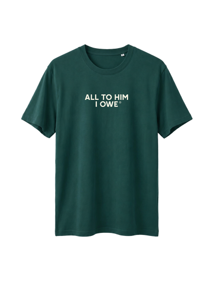 RELAXED FIT T-SHIRT ALL TO HIM I OWE - sparker-glazed-green-front.png - 1