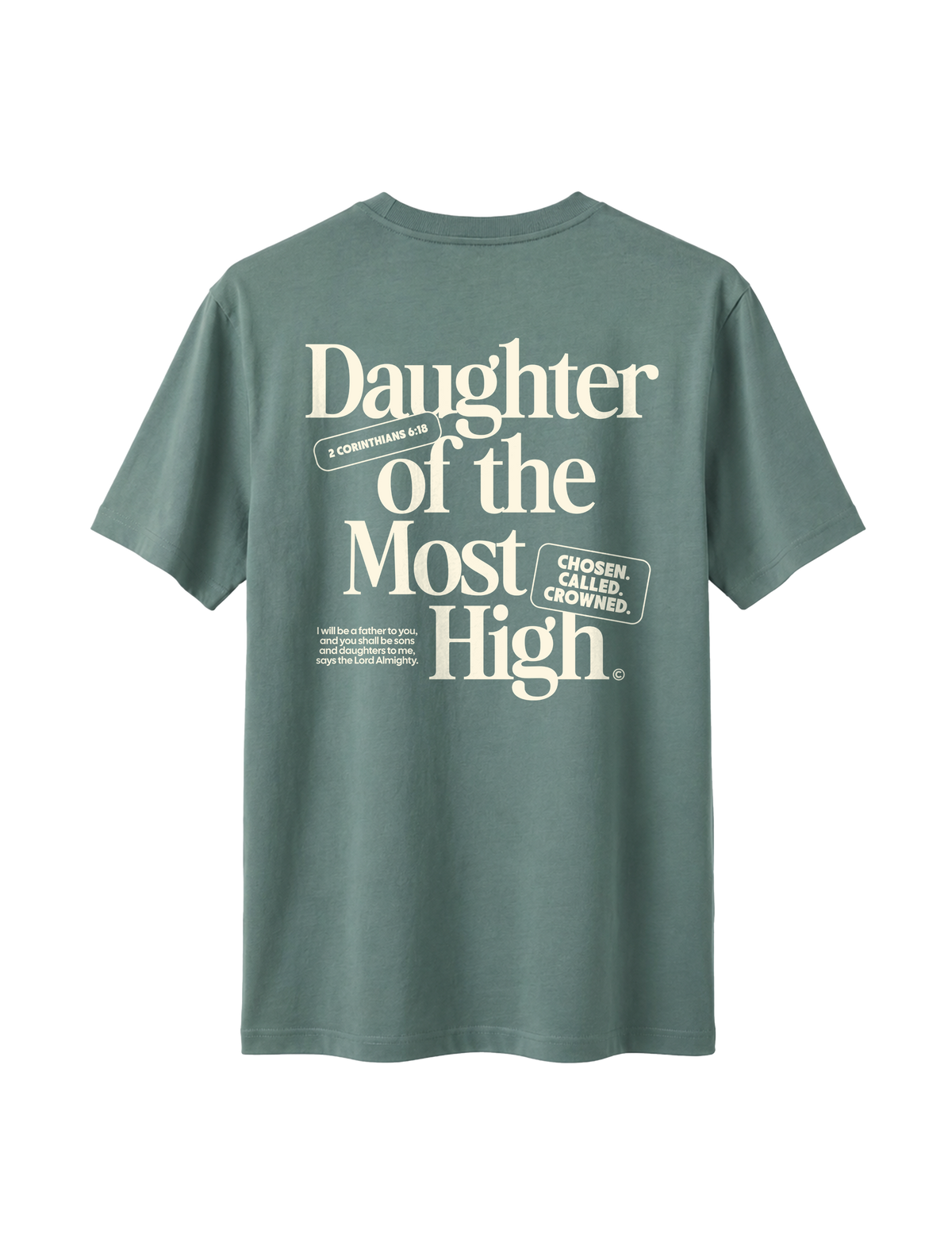 RELAXED FIT T-SHIRT DAUGHTER OF THE MOST HIGH - sparker-green-bay-back.png - 1