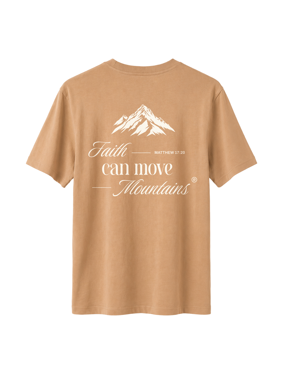 RELAXED FIT T-SHIRT FAITH CAN MOVE MOUNTAINS - sparker-latte-back.png - 1