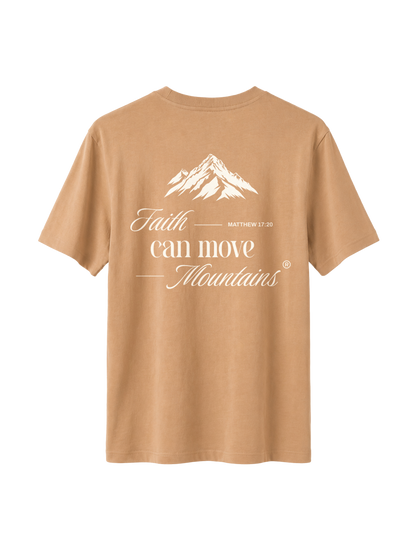 RELAXED FIT T-SHIRT FAITH CAN MOVE MOUNTAINS - sparker-latte-back.png - 1