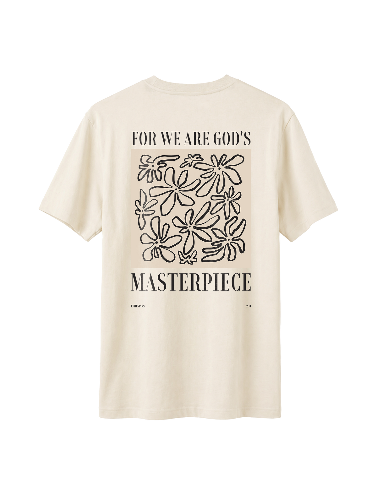 RELAXED FIT T-SHIRT WE ARE GODS MASTERPIECE - sparker-natural-raw-back.png - 1