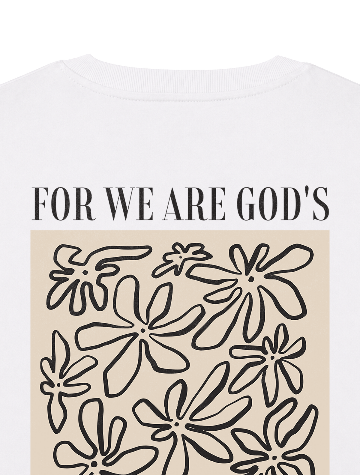 RELAXED FIT T-SHIRT WE ARE GODS MASTERPIECE - sparker-white-back-close-1.png - 5