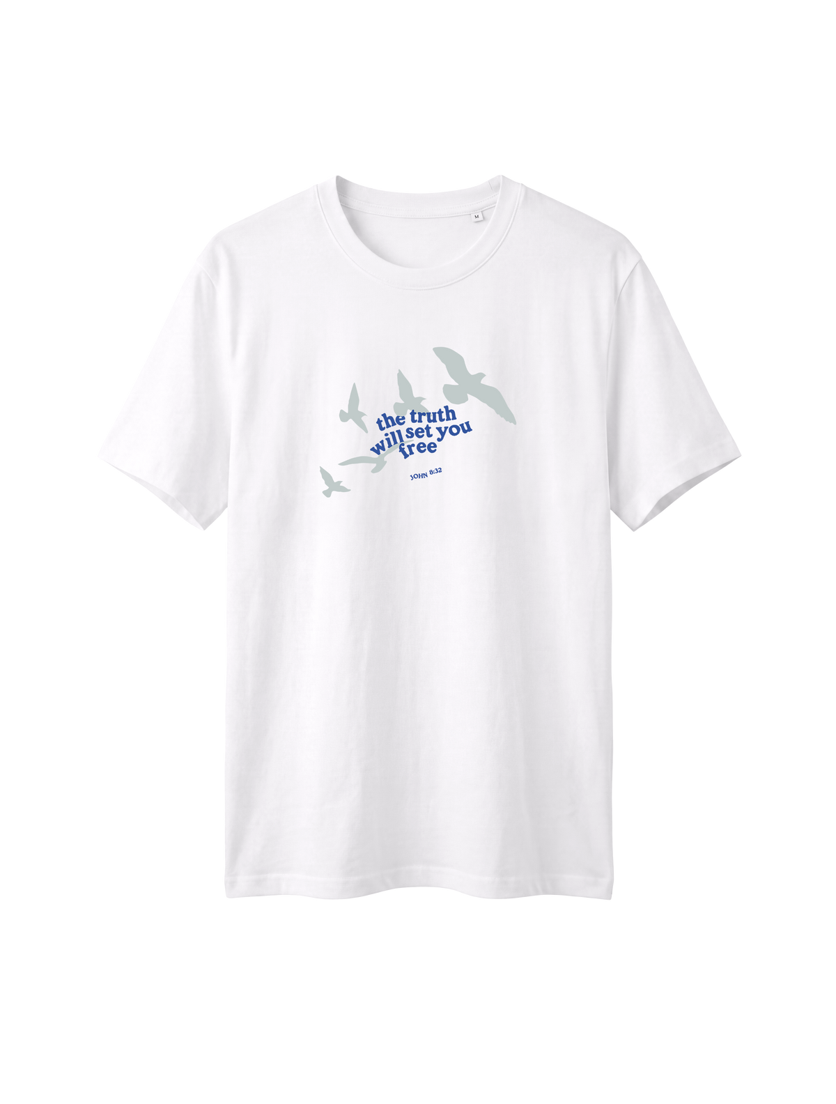 RELAXED FIT T-SHIRT TRUTH WILL SET YOU FREE - sparker-white-front.png - 1