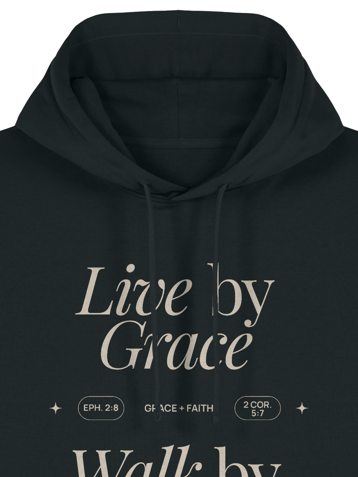 REAXED FIT HOODIE LIVE BY GRACE - stella-nora-black-front-close-1.png - 6