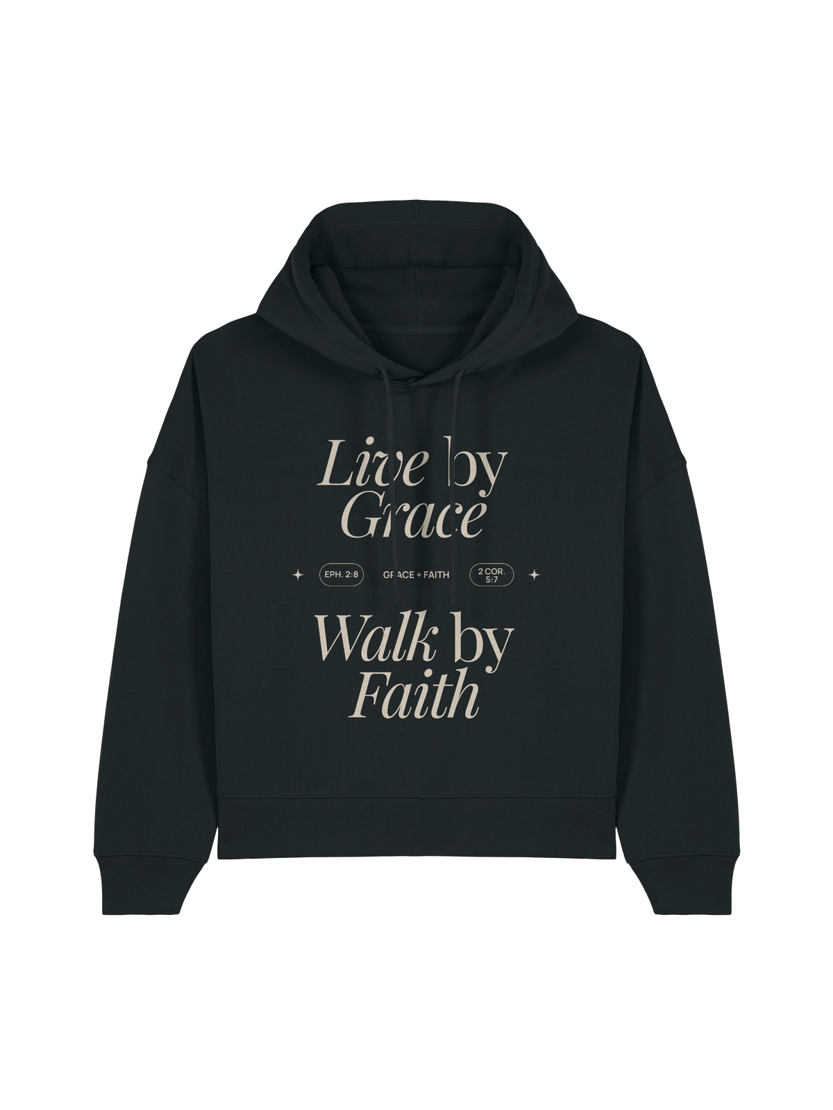 REAXED FIT HOODIE LIVE BY GRACE - stella-nora-black-front.png - 5