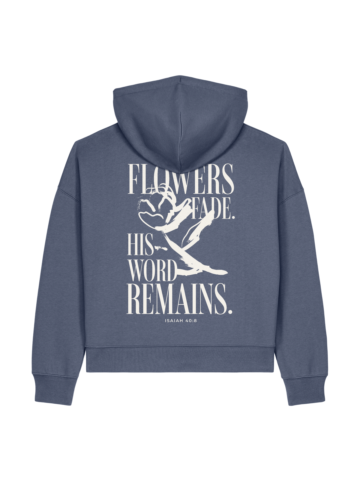 RELAXED FIT HOODIE HIS WORD REMAINS WOMAN - stella-nora-blue-grey-back.png - 5