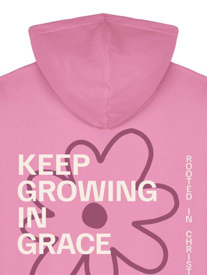 RELAXED FIT HOODIE KEEP GROWING IN GRACE - stella-nora-bubble-pink-back-close-1.png - 6