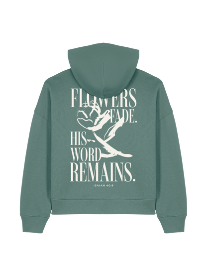 RELAXED FIT HOODIE HIS WORD REMAINS WOMAN - stella-nora-green-bay-back.png - 1
