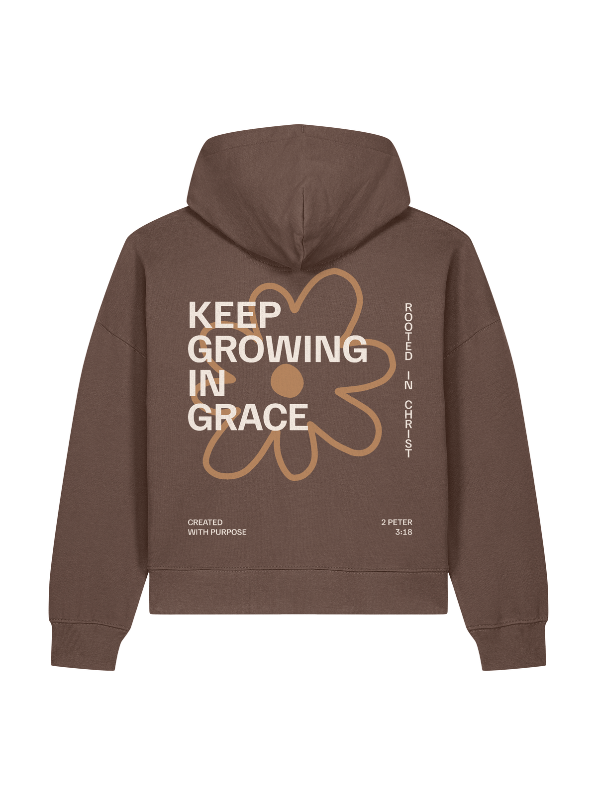 RELAXED FIT HOODIE KEEP GROWING IN GRACE - stella-nora-mocha-back.png - 1