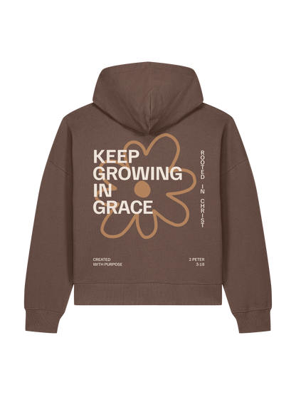 RELAXED FIT HOODIE KEEP GROWING IN GRACE - stella-nora-mocha-back.png - 1