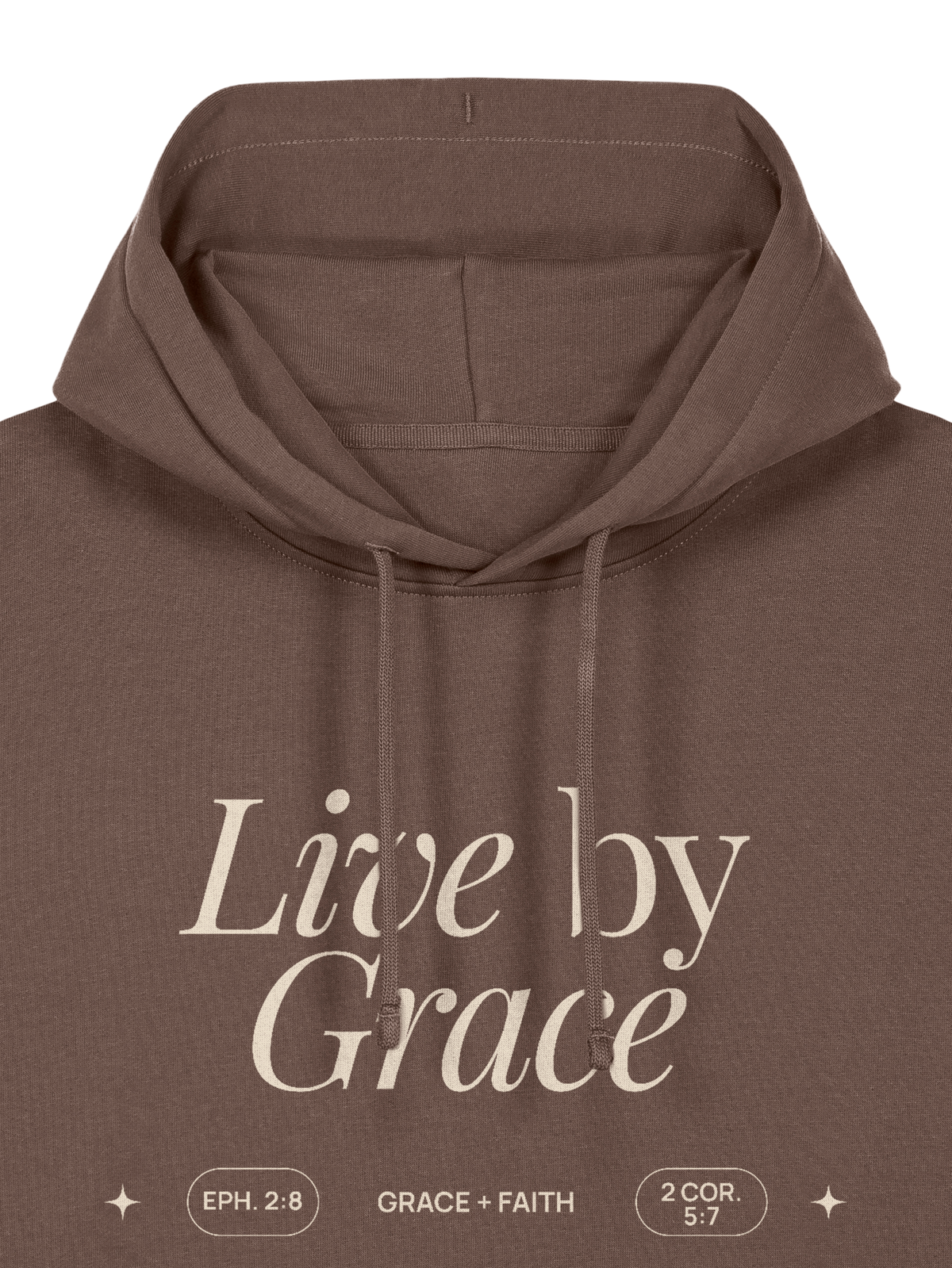 REAXED FIT HOODIE LIVE BY GRACE - stella-nora-mocha-front-close-1.png - 2