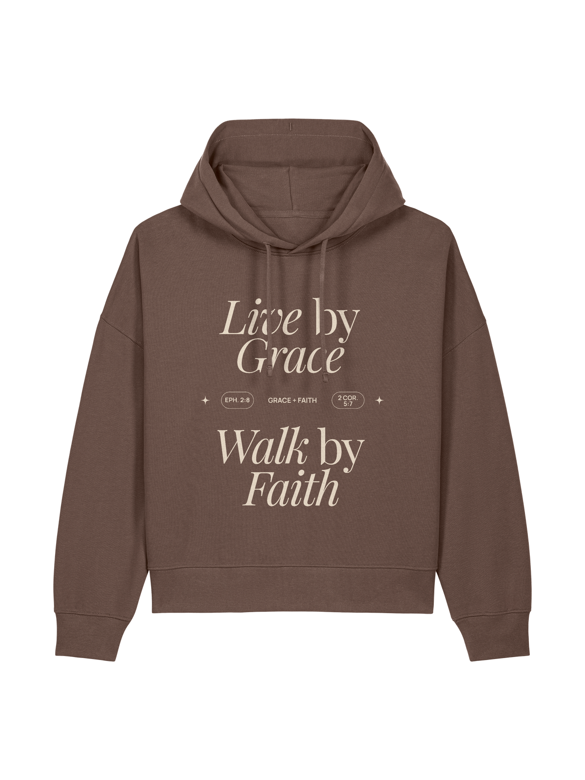 REAXED FIT HOODIE LIVE BY GRACE - stella-nora-mocha-front.png - 1
