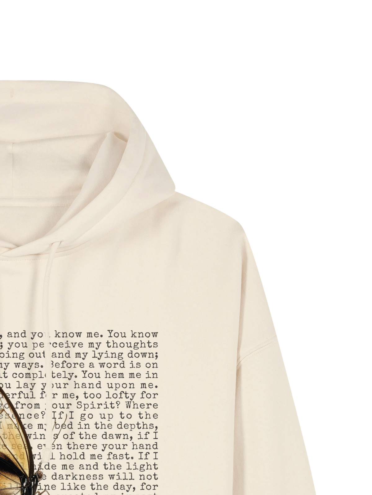 RELAXED FIT HOODIE WONDERFULLY MADE - stella-nora-natural-raw-front-close-2.png - 3