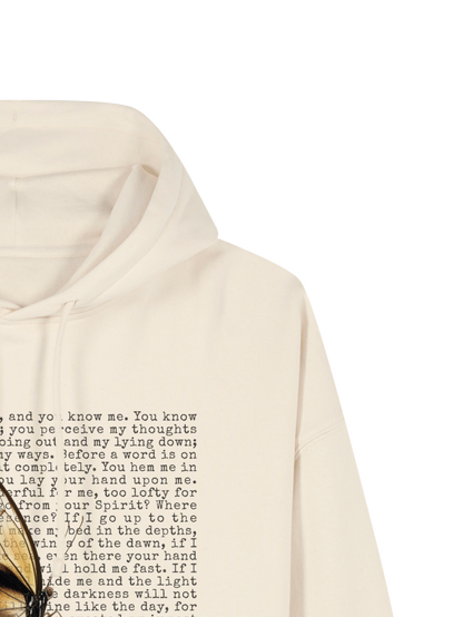 RELAXED FIT HOODIE WONDERFULLY MADE - stella-nora-natural-raw-front-close-2.png - 3