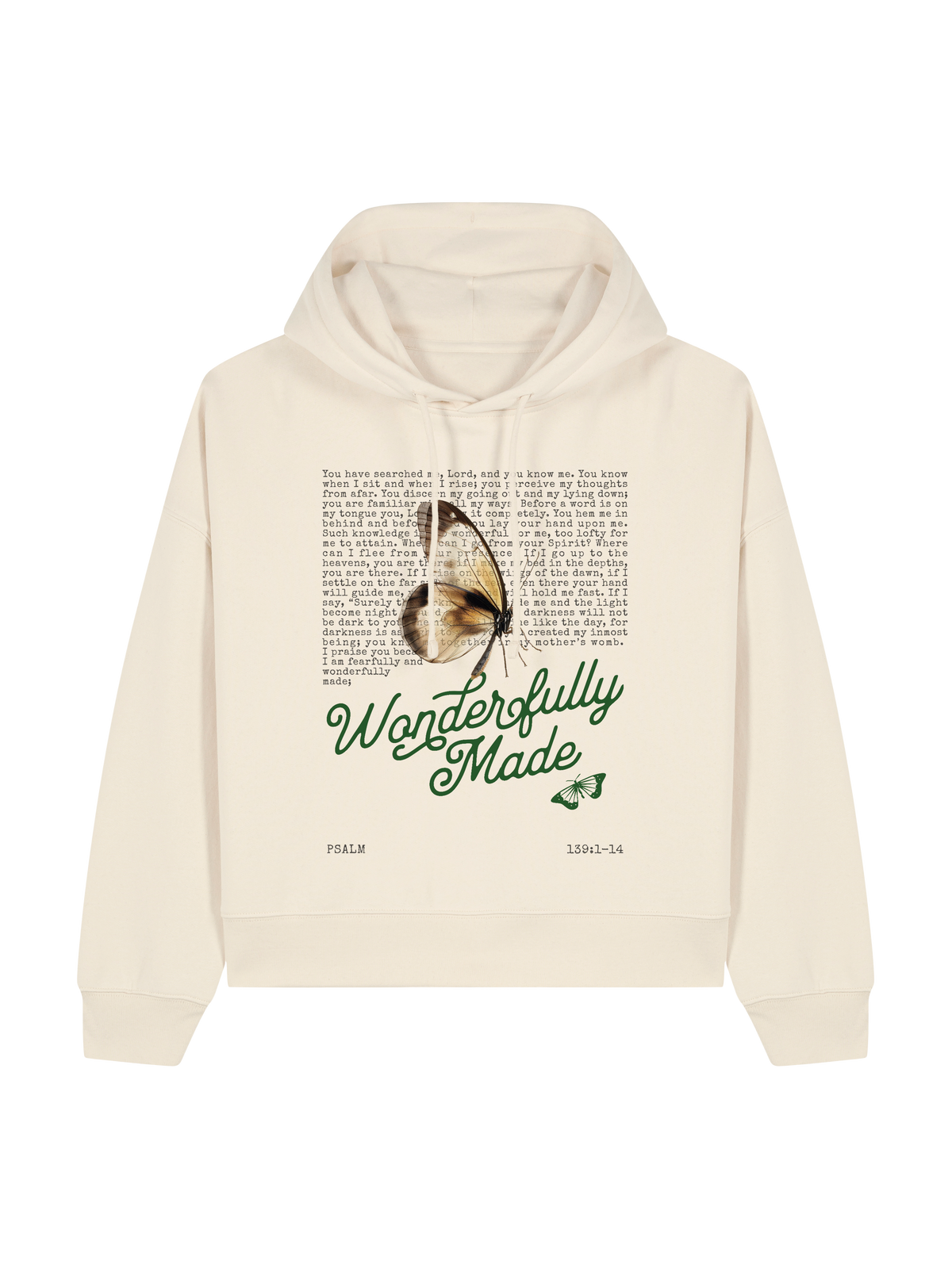 RELAXED FIT HOODIE WONDERFULLY MADE - stella-nora-natural-raw-front.png - 1