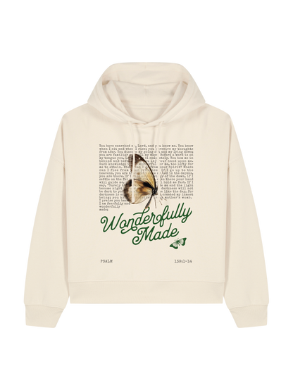 RELAXED FIT HOODIE WONDERFULLY MADE - stella-nora-natural-raw-front.png - 1