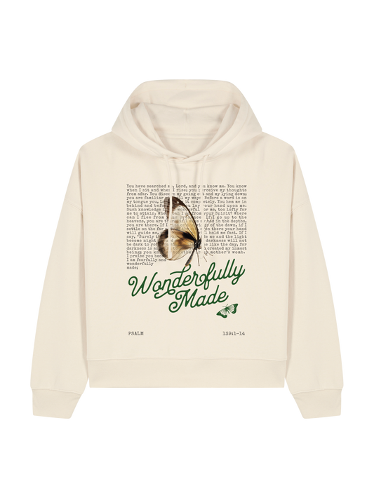 RELAXED FIT HOODIE WONDERFULLY MADE - stella-nora-natural-raw-front.png - 1