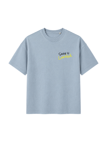 VINTAGE RELAXED FIT T-SHIRT SARE SI LUMINA - vintage-freestyler-dyed-blue-stone-front.png - 4