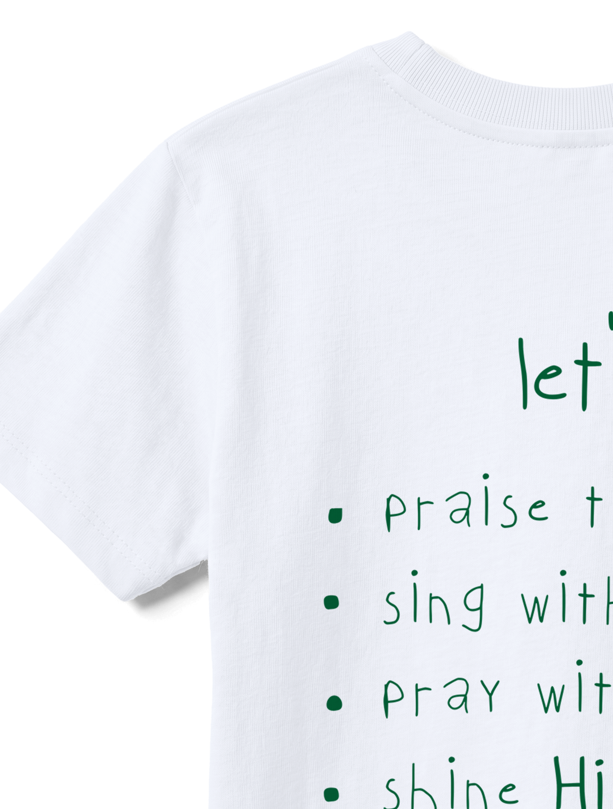KIDS REGULAR FIT T-SHIRT LETS - white-back-close-1.png - 5