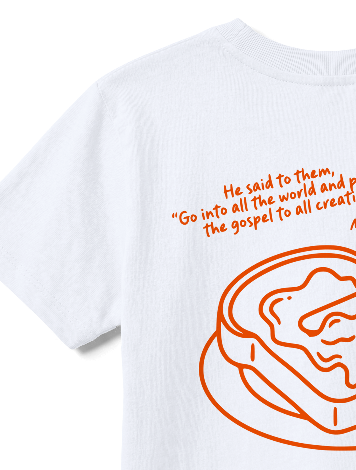 KIDS REGULAR FIT T-SHIRT SPREAD THE GOSPEL - white-back-close-1.png - 6