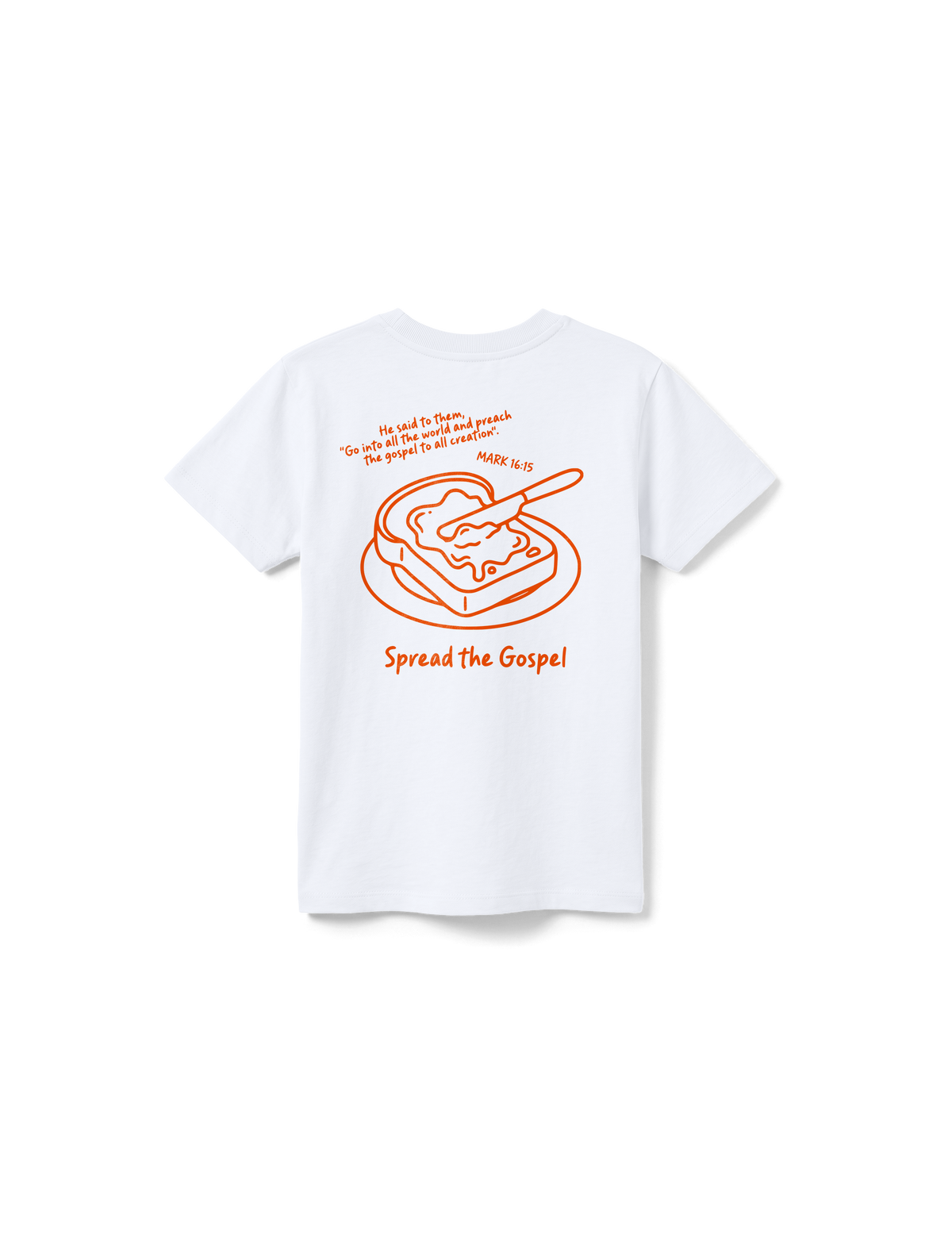 KIDS REGULAR FIT T-SHIRT SPREAD THE GOSPEL - white-back.png - 5