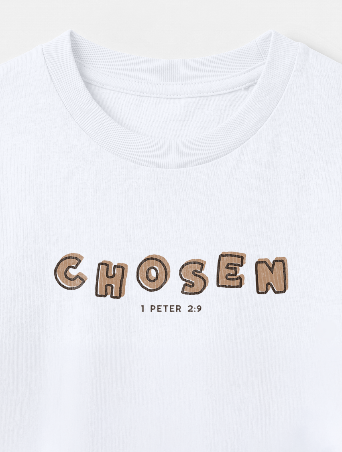 KIDS REGULAR FIT T-SHIRT CHOSEN - white-close-1.png - 8