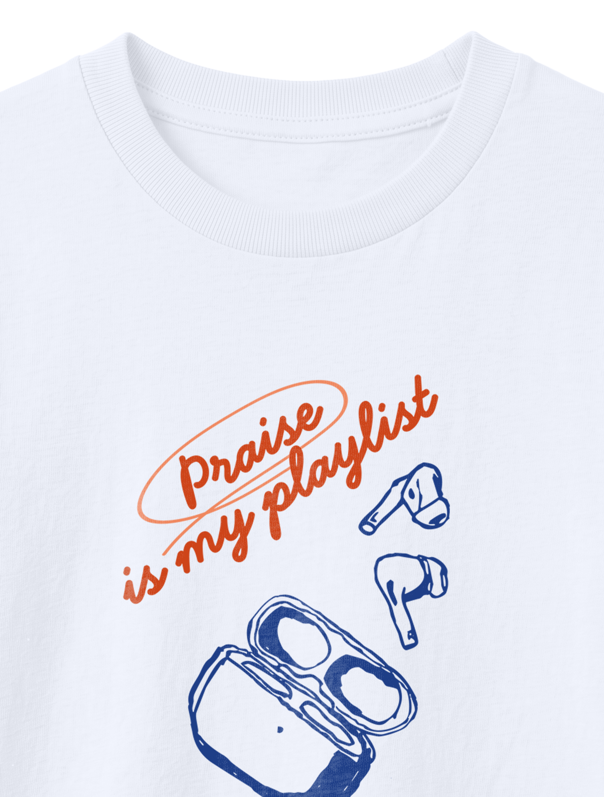 KIDS REGULAR FIT T-SHIRT PRAISE IS MY PLAYLIST - white-front-close-1.png - 4