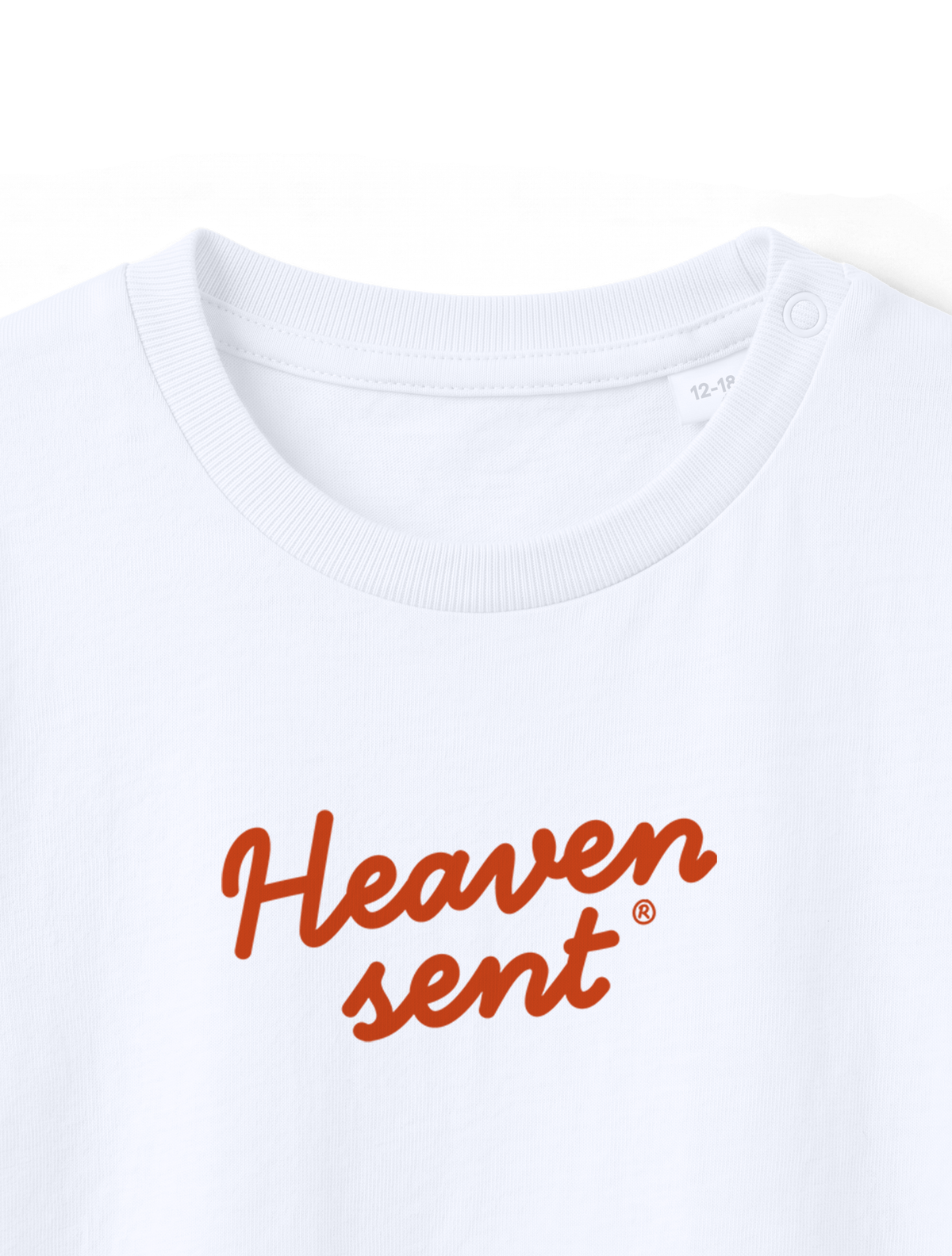 BABY REGULAR FIT T-SHIRT HEAVEN SENT - white-front-close-1.png - 4