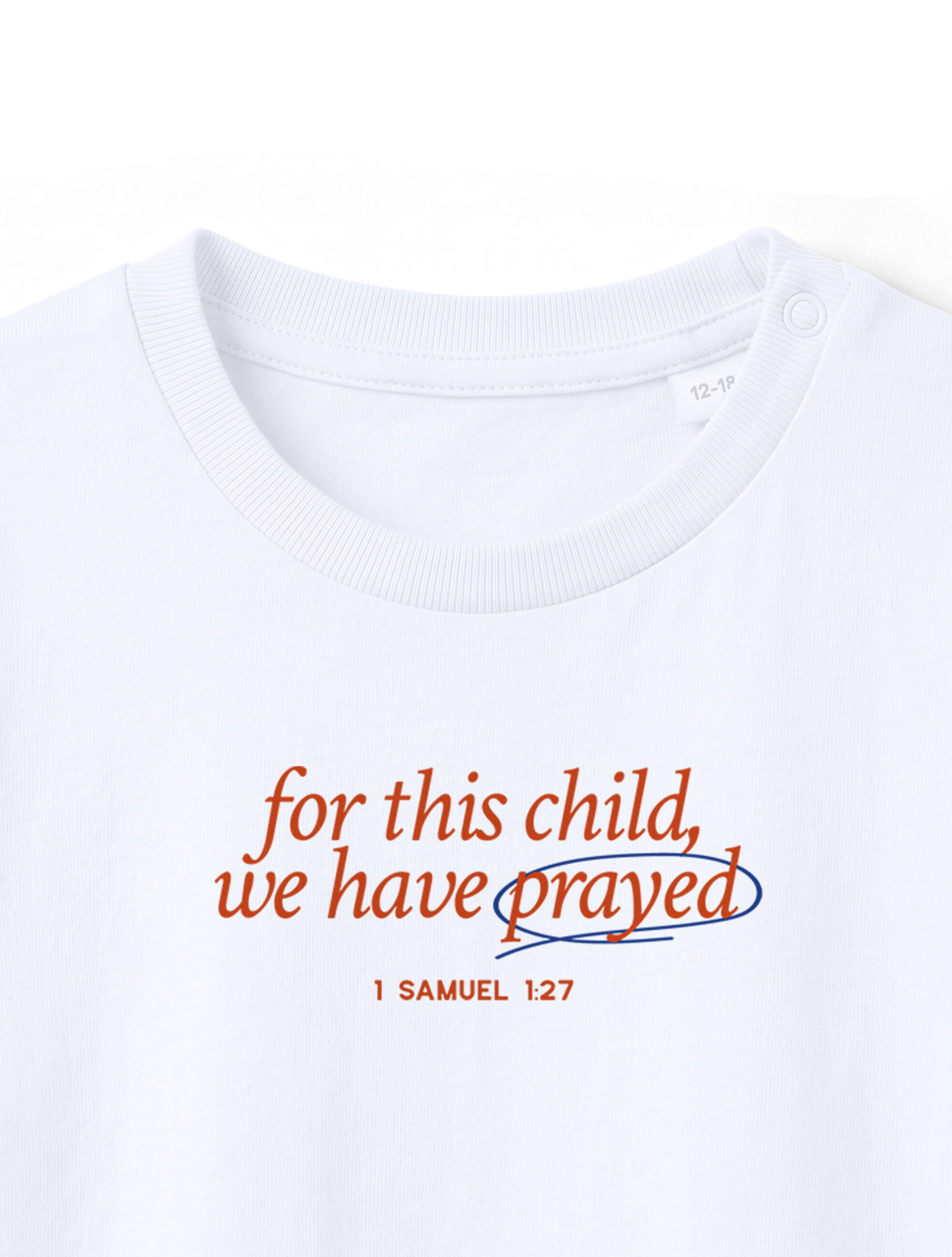 BABY REGULAR FIT T-SHIRT FOR THIS CHILD WE HAVE PRAYED - white-front-close-1.png - 5