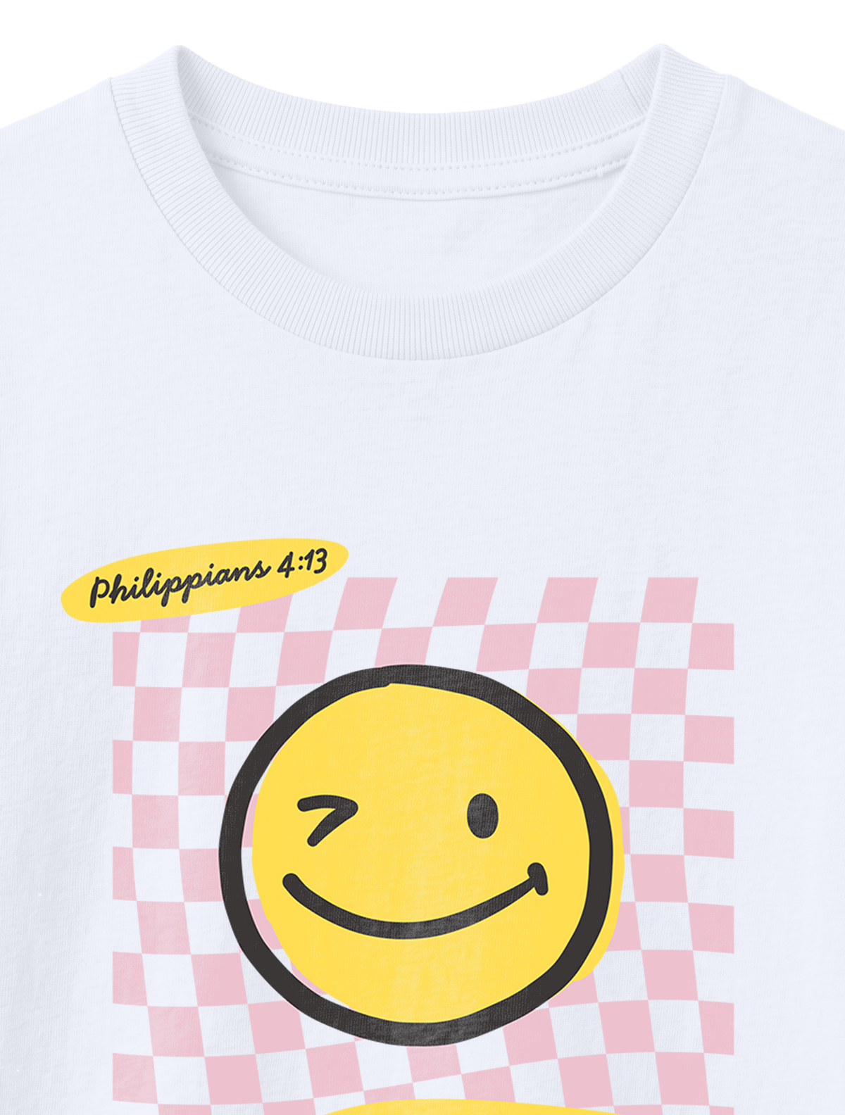 KIDS REGULAR FIT T-SHIRT I CAN DO ALL THINGS THROUGH CHRIST GIRL - white-front-close-1.png - 5