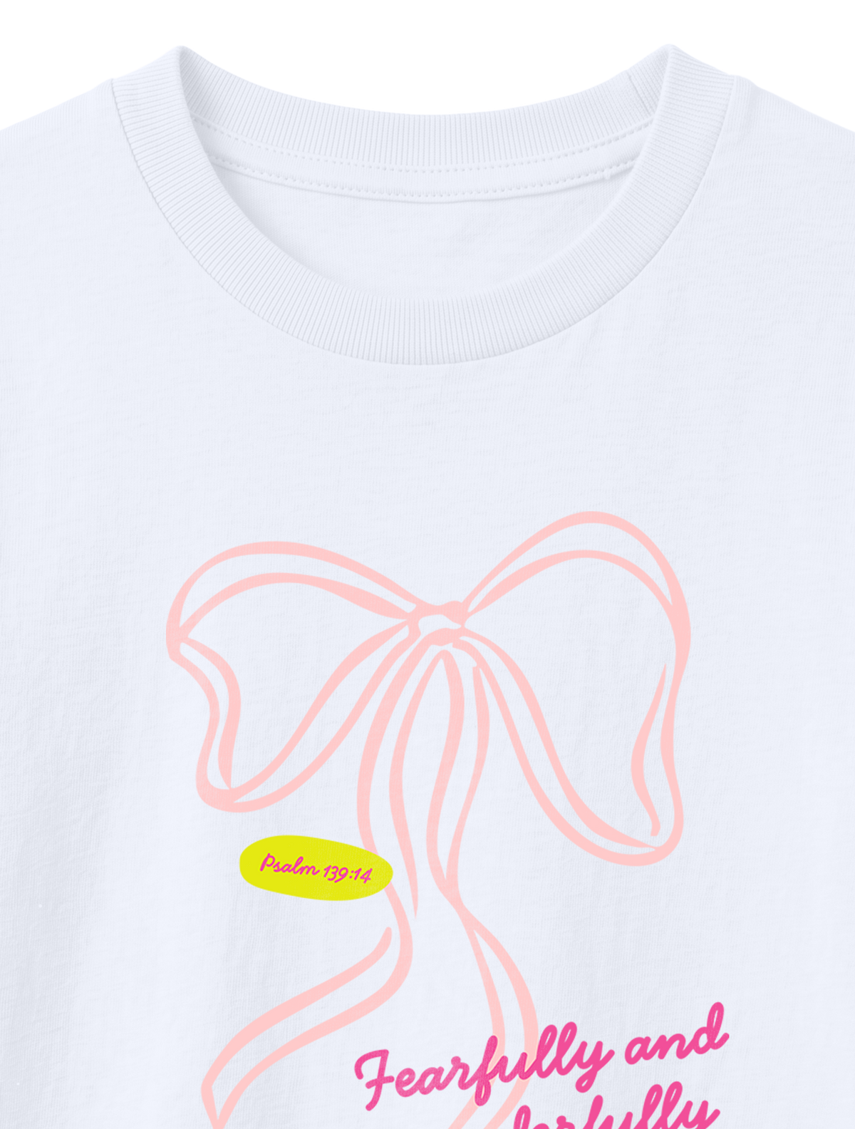KIDS REGULAR FIT T-SHIRT FEARFULLY AND WONDERFULLY MADE COLORFUL - white-front-close-1.png - 4