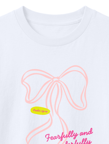 KIDS REGULAR FIT T-SHIRT FEARFULLY AND WONDERFULLY MADE COLORFUL - white-front-close-1.png - 4