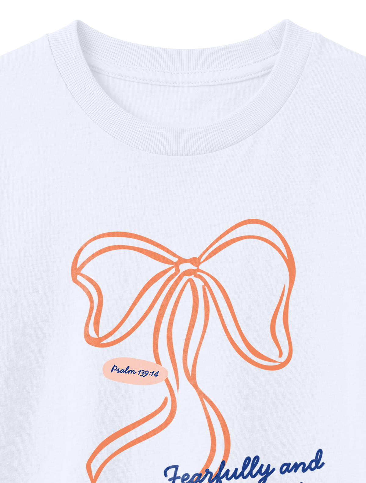 KIDS REGULAR FIT T-SHIRT FEARFULLY AND WONDERFULLY MADE - white-front-close-1.png - 5