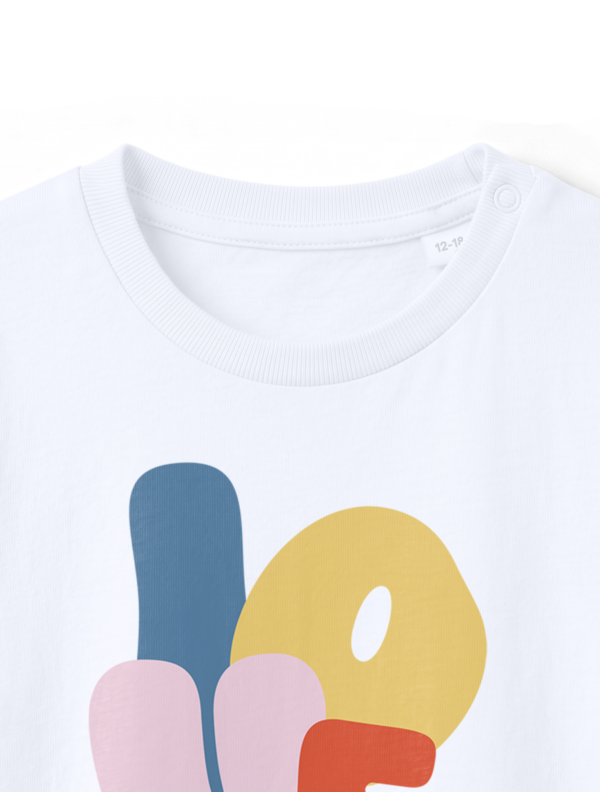 BABY REGULAR FIT T-SHIRT LOVE - white-front-close-1.png - 5