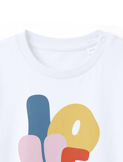 BABY REGULAR FIT T-SHIRT LOVE - white-front-close-1.png - 5
